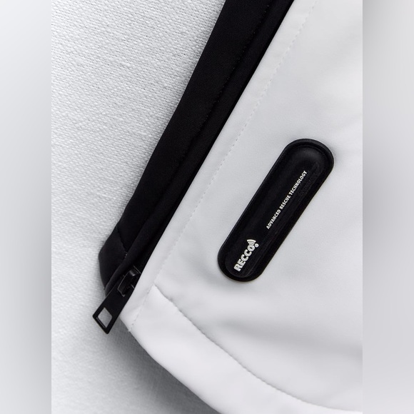 NWT. Zara White Windproof and Waterproof Recco® Technology Jumpsuit. Size S, M. - Picture 10 of 16